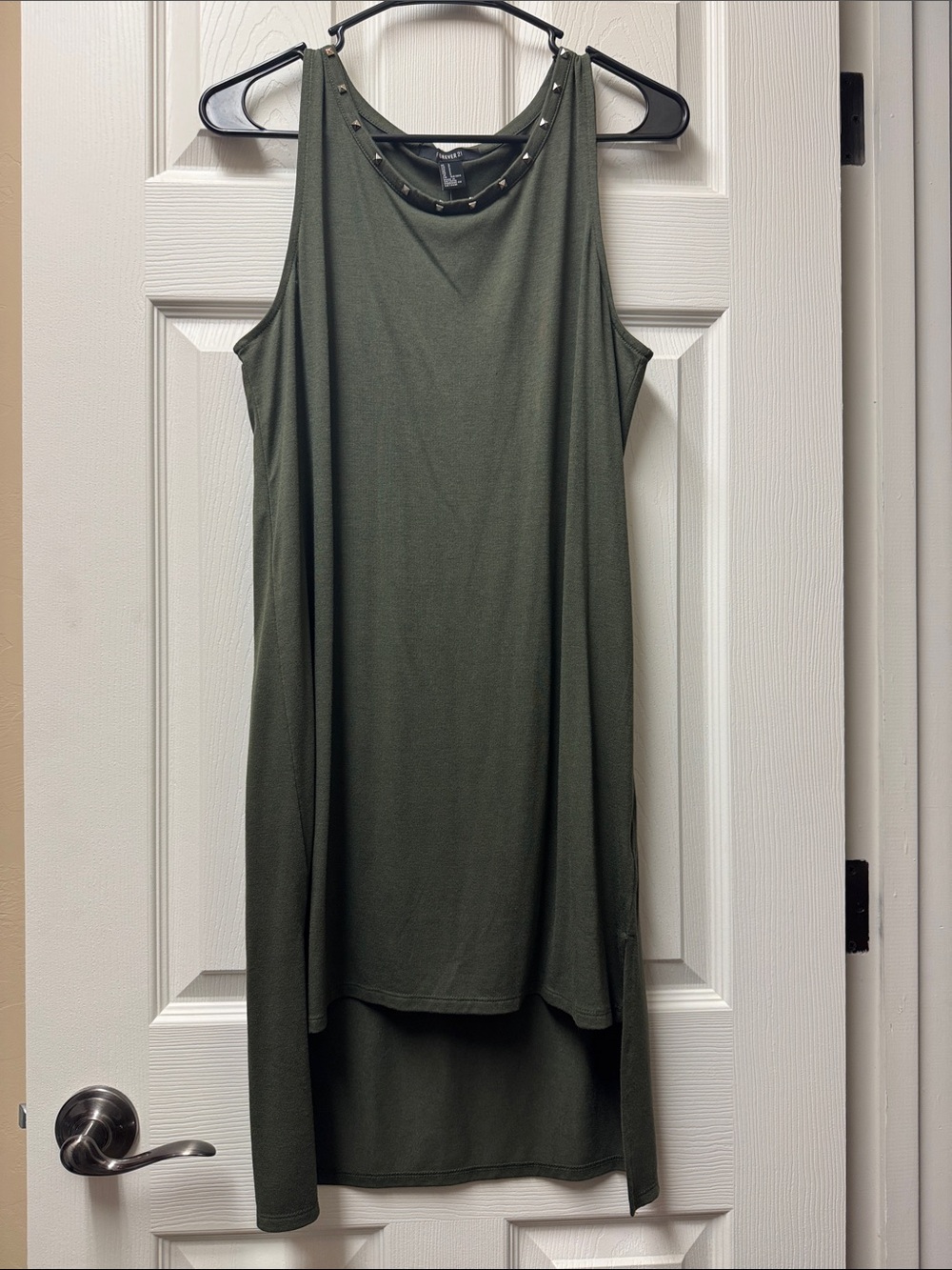 Forever 21 Women High Low Hem with Studded Dress (Size: S)